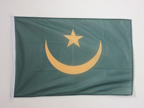 AZ FLAG, Mauritania Flag, 2x3 Ft, For Outdoor, Mauritanian Banner Knitted Polyester with Two Plastic Rings, Fade Resistant