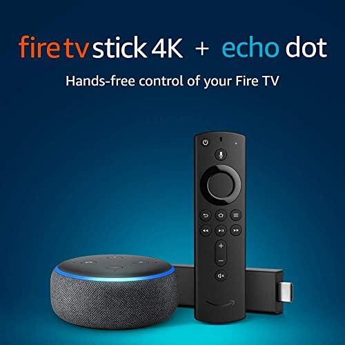 Hearth TV Stick 4K bundle with Echo Dot (third Gen – Charcoal)