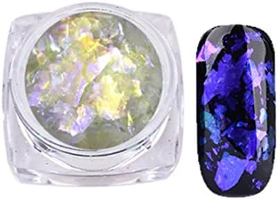 xinstar Nail Art Stickers Gorgeous Chameleon Mirror Powder Manicure Chrome Pigment Glitters Nail Fashion Decor (F)