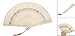 TOOGOO(R) Folding Wooden Carved Sunflower Print Fragrant Hand Fan