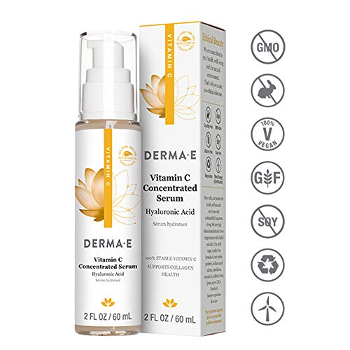 DERMA E Vitamin C Concentrated Serum with Hyaluronic Acid All Natural