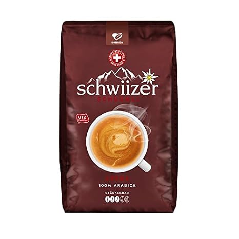 Schwiizer Crema Ganze Kaffeebohnen, 1er Pack (1 x 500 g)