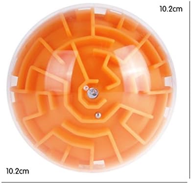 Ounice Magic 3D Maze Ball Challenging Three-dimensional Maze Interesting Labyrinth Puzzle Game Toy Gift For Kids (Orange)