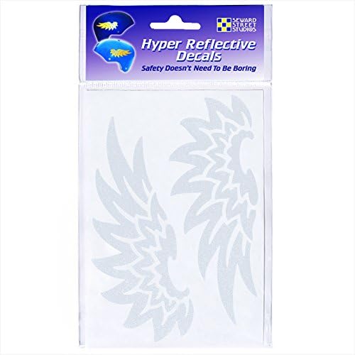 Seward Street Studios Reflective Decals Tribal Wings Set – Angel Wings Safety Sticker Kit – Wing Reflector Stickers