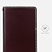 Galaxy Note 8 Case (2017), DesignSkin [Classic Basic]: Premium 100% Handmade Genuine Leather Wallet Flip Folio Unique Style Full Protective Cover Card Slot Cash Pocket Storage Strap Hole (Dark Brown)