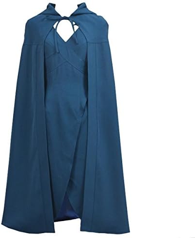 DESTTY Kids Adult Queen Halloween Cosplay Costume Outfit Blue Dress&amp;Cloak adult m