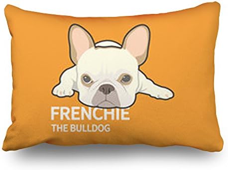 Sneeepee Angry Cute French Bulldog Art Throw Pillows Custom Home Decorative Sofa Square Pillowcase 20x30 Inches Two Sides Cushion Covers Zippered Design