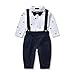 Ferenyi US Baby Boys Formal Party Wedding Tuxedo Jumpsuit Overalls Rompers