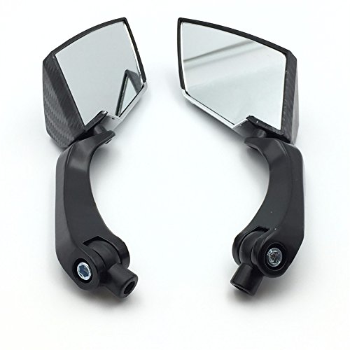 XKMT GROUP Motorcycle Carbon Fiber Diamond Blade Style Rearview Mirrors 8mm 10mm Fit All Motorcycle Standard Naked Street Bike with Standard Metric Screws 7/8" handlebar Honda CB1000R Shadow Valkyrie - Thumbnail 5