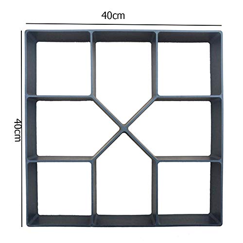 Mikolot Stone Mold - Plastic DIY Path Maker Brick Mold Concrete Molds for Stepping Stones Garden Pavement Mold (Square 1)
