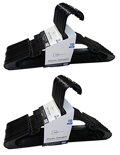 Mainstay Standard Plastic Adult Hangers, Pack of 2
