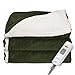 Sunbeam Electric Throw Royal Mink Sherpa Heated Blanket, 4 Heat Settings, 4-Hour Auto Shut-Off, Fast Heating, Luxurious and Ultra Comfy, Night Fog Color, 50
