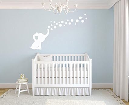 Les Bulles Elephant Stickers Muraux Autocollants De Bricolage Decoration Bebe Mur Autocollants Blanc Amazon Fr Bricolage