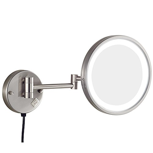 GURUN 8.5Inch Adjustable LED Lighted Wall Mount Makeup Mirror with 7x