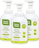 Cleanwell All-natural Foaming Hand Sanitizer, Original Scent, 8-Ounce (Pack of 3)