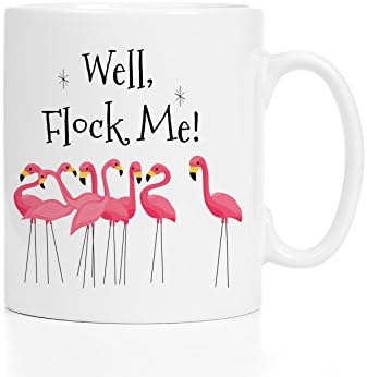Well Flock Me Pink Flamingo Coffee Mug 11 oz
