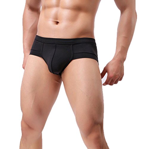 Creazy Fashion Underpants Knickers Sexy Mens Boxer Briefs Shorts Underwear Pant (XXXL, Black)