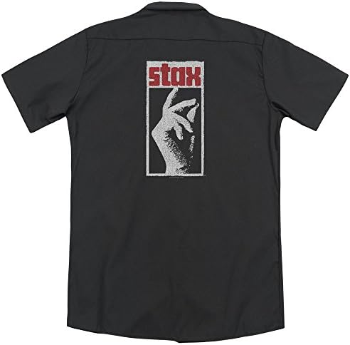 Concord Music Stax Records (Back Print) Mens Work Shirt BLACK XL