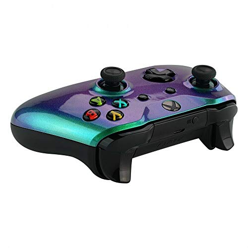 Xbox One Wireless Controller for Microsoft Xbox One - Custom Soft Touch Feel - Custom Xbox One Controller (Green & Purple Chameleon)