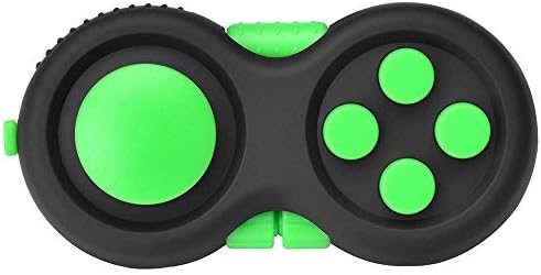 Fidget Cube Pad Game Handle Shape Anti-Anxiety with 9 Sides Hand Shank Fidget Pad Toys or Adult and Kids Green