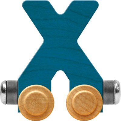 Maple Landmark NameTrains Bright Letter Car X - Made in USA (Blue)