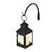 High-Quality Durable Forged Wrought Iron Wall Mountable 9 Inch Curved Bracket with Hook for Planters Bird Feeders and Lanterns Set of 2 Black