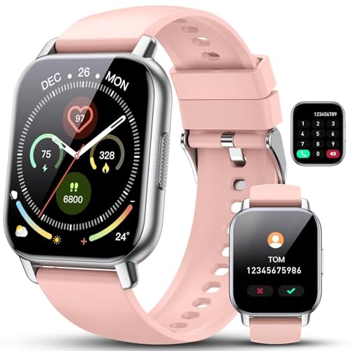 Cillso Smart Watch for Men Women, 1.85" Fitness Watch with Bluetooth 5.3 Call, Smartwatch with Heart Rate/Sleep Monitor, 110+ Sports Modes, IP68 Waterproof Activity Tracker for Android iOS, Pink