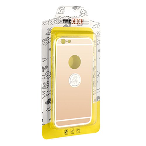 iPhone 6 Mirror Case, iPhone 6S Mirror case,YMCCOOL Luxury Mirror Back Shock-Absorption TPU Bumper Anti-Scratch Bright Reflection Protective Case for iPhone 6S /iPhone 6 4.7inch (Gold) - Thumbnail 7