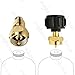 SHINESTAR Propane Refill Adapter Set Universal for QCC1 / POL Propane Tank and 1 LB Small Disposable Bottle - Solid Brass, 2 Pack