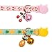 BINGPET Breakaway Cat Collar with Bell, 3 Pack Cat Collars for Girl Cats, Cute Kitty Collars Accessories with Pineapple & Cherry & Strawberry
