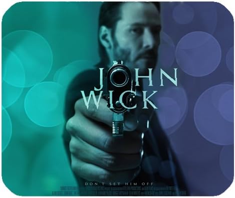John Wick Poster Mousepad Personalized Custom Mouse Pad Oblong Shaped In 9.84"X7.87" Gaming Mouse Pad/Mat