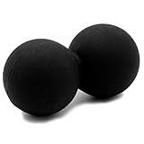 Sportsun Double Lacrosse Massage Ball for Thoracic Spine, Peanut Massage ball - Upper Back, Neck for Mobility Work, Black Color