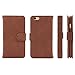Snugg iPhone 6 / 6S Wallet Case – Leather Card Case Wallet with Handy Stand Feature – Legacy Series Flip Phone Case Cover in Distressed Brown