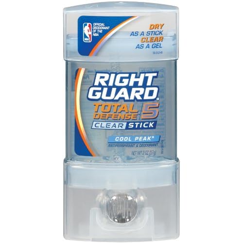 Right Guard Total Defense Clear Stick, Cool Peak, 2-Ounce Units (Pack of 6) image