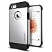Spigen Tough Armor iPhone SE Case with Extreme Heavy Duty Protection and Air Cushion Technology for iPhone SE 2016 - Satin Silver