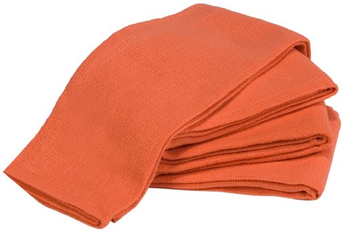 Towels by Doctor Joe Orange 16" x 25" New Surgical Huck Towel, Pack of 12