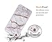 DOUJIAZ Compatible with iPhone 7 Case,iPhone 8 Case,Gray Shiny Rose Gold Marble Design Clear Bumper TPU Soft Case Rubber Silicone Skin Cover for iPhone 7(2016)/iPhone 8(2017)
