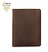Habitoux Crazy Horse Genuine Cow Leather Passport Holder Travel Wallet Card Holder - RFID Blocking Bifold Wallet for Men and Women