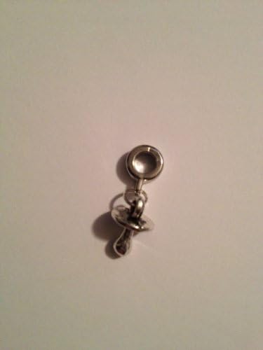 Divine Beads: Stylish and Beautiful Babies Dummy Dangle Charm by Divine Beads Simply Slides on Slides Off Your Bracelets and necklaces. Fits Pandora, Biagi, Tedora, Chamilia, Bacio, Troll and other European style charms &amp; beads bracelets.