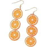 Clay Fruit Slice Dangle Earrings – Triple Watermelon, Avocado & Strawberry Charms for Summer, Beach & Party