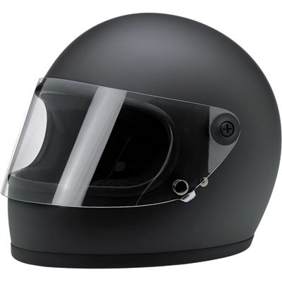 Biltwell Gringo S DOT Certified Full-Face-Helmet-Style Helmet (Flat Black, Small)