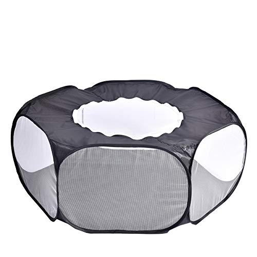 RUCKO Small Animal Playpen, Portable Transparent Pet Playpen Cage Tent