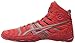 ASICS Men's Dan Gable Ultimate 4 Wrestling Shoe, Red/Gunmetal/Silver, 9.5 M US