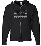 Ford Mustang Hoodie - Legend Honeycomb Full Zip - Black