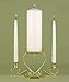 Hortense B. Hewitt Wedding Accessories 9-Inch Pillar and 2 10-Inch Tapers Unity Candle Set, Set of 3, Ivory
