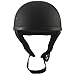 Outlaw T68-SP DOT Flat Black Motorcycle Skull Cap Half Helmet with No Outlaw Graphic Logo - Medium