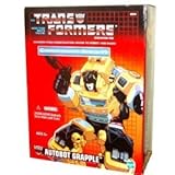 - Transformers Year 2003 Commemorative Series VI Generation 1 Re-Issue 5 Inch Tall Robot Action Figure - Autobot GRAPPLE with Arc Welder Rifle, 3 Rockets and 2 Fists (Vehicle Mode : Construction Crane)