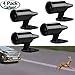 CarNeed 4 Pcs Deer Alert for Vehicles, Avoids Deer Collisions Car Deer Warning, Black Ultrasonic Wildlife Warning for Auto Motorcycle Truck SUV and ATV