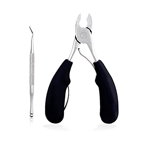 Labewin Toe Nail Clippers Scissors Set for Thick or Ingrown Toenails,Heavy Duty Toenail Clippers Cutter Scissors Kit with Medical-Grade Stainless Steel and a Nail Lifter Manicure Grooming Tools