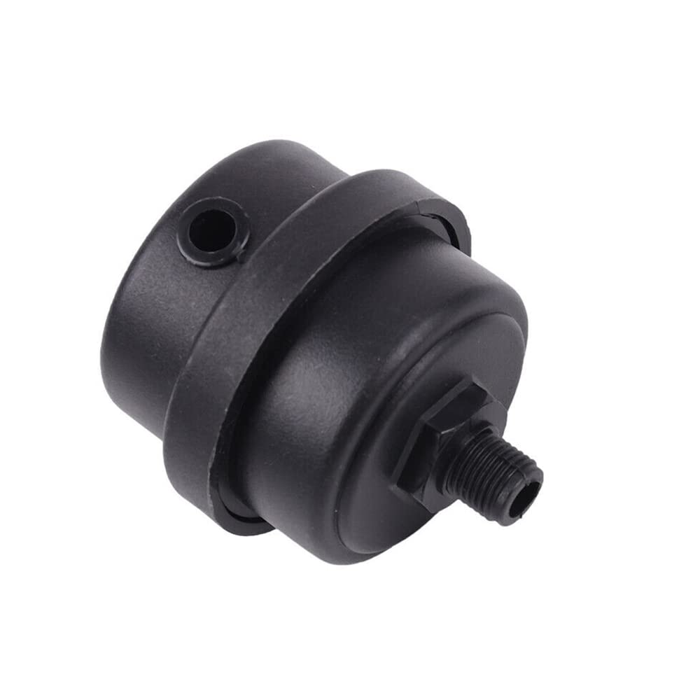 2 Pcs Black Plastic Air Compressor Intake Filter Durable Sound Muffler Silencer as Compressor Accessories Filters Thread 1/4"PT 12mm